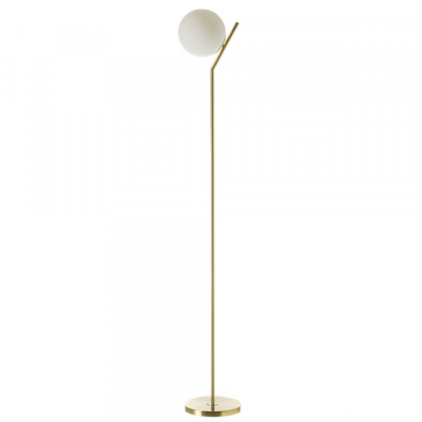 de 27x22x157 cm LOLAhome Lámpara de pie con tulipas contemporánea de metal y tela blanca