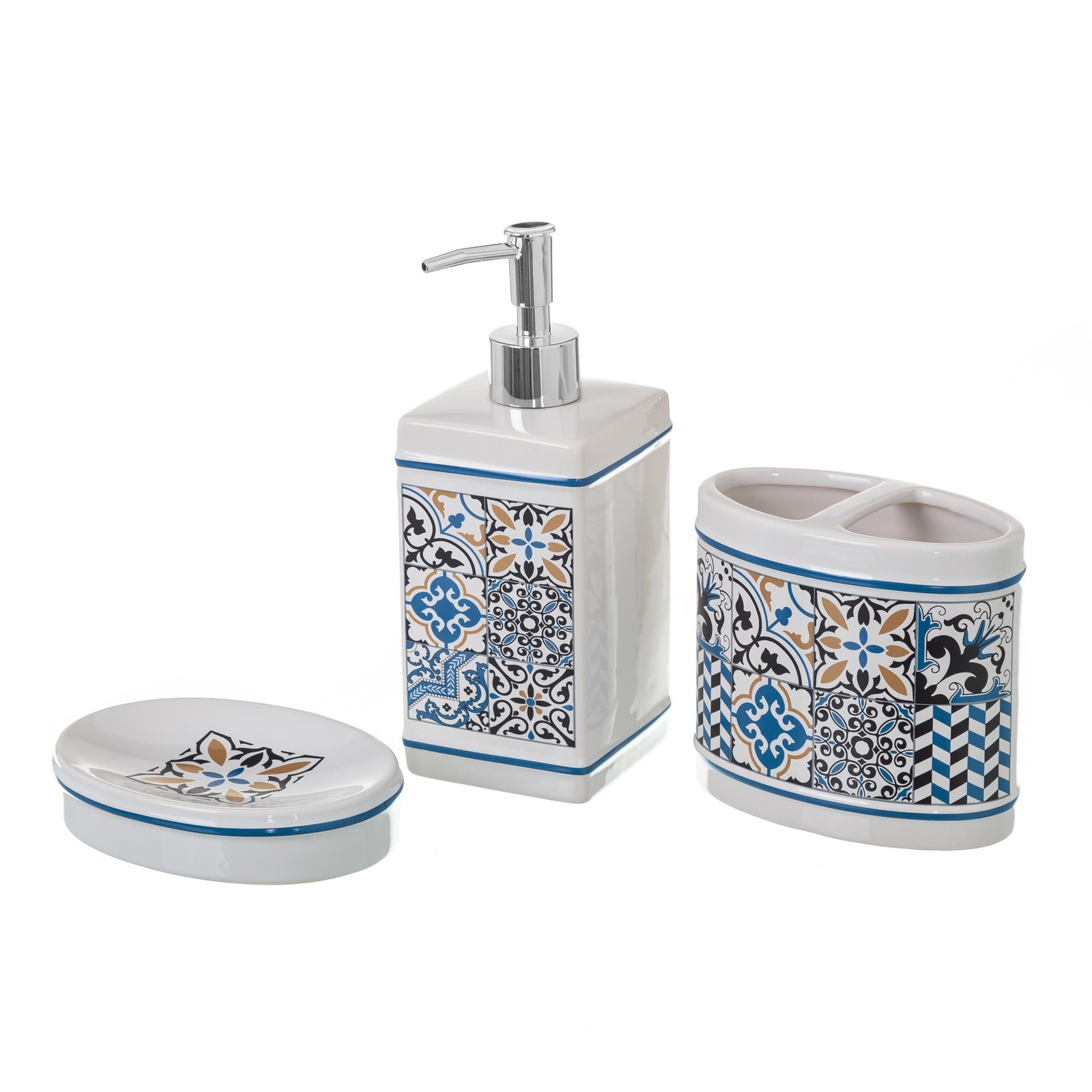Accesorios de baño árabes azules de cerámica para cuarto ...