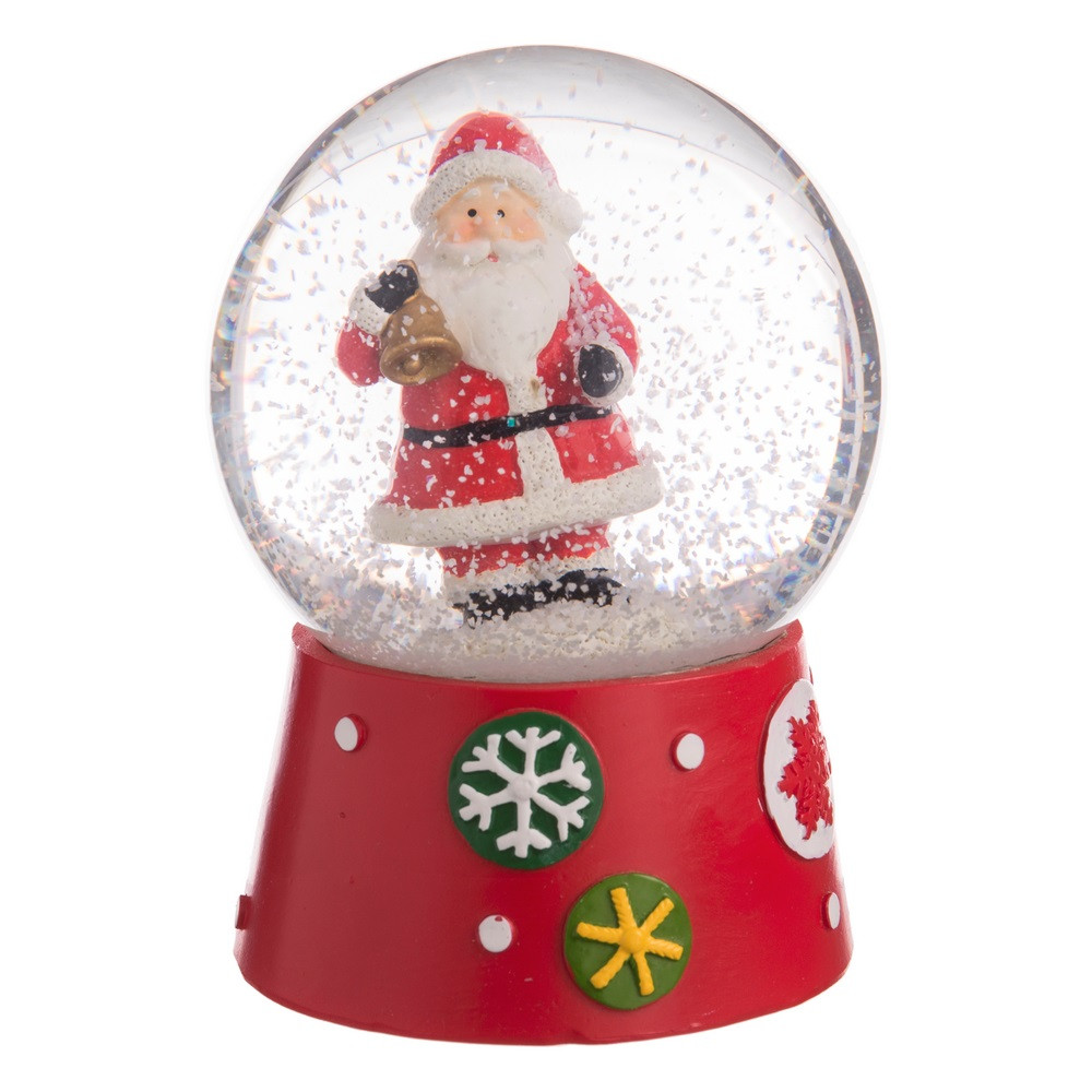 Bola de Nieve de Papá Noel con Sonido y luz roja de ø 18x19 cm LOLAhome 