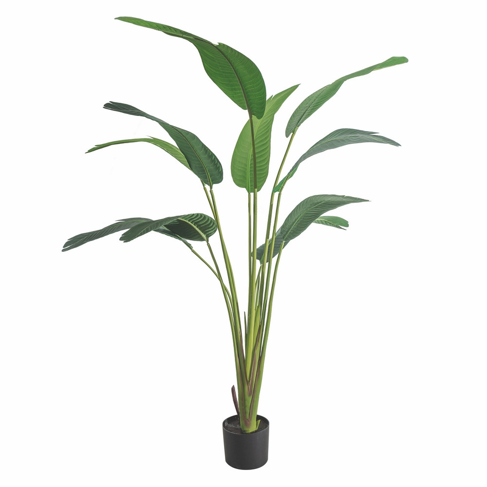 Planta Artificial Verde de bambú y de poliéster de 120 cm LOLAhome