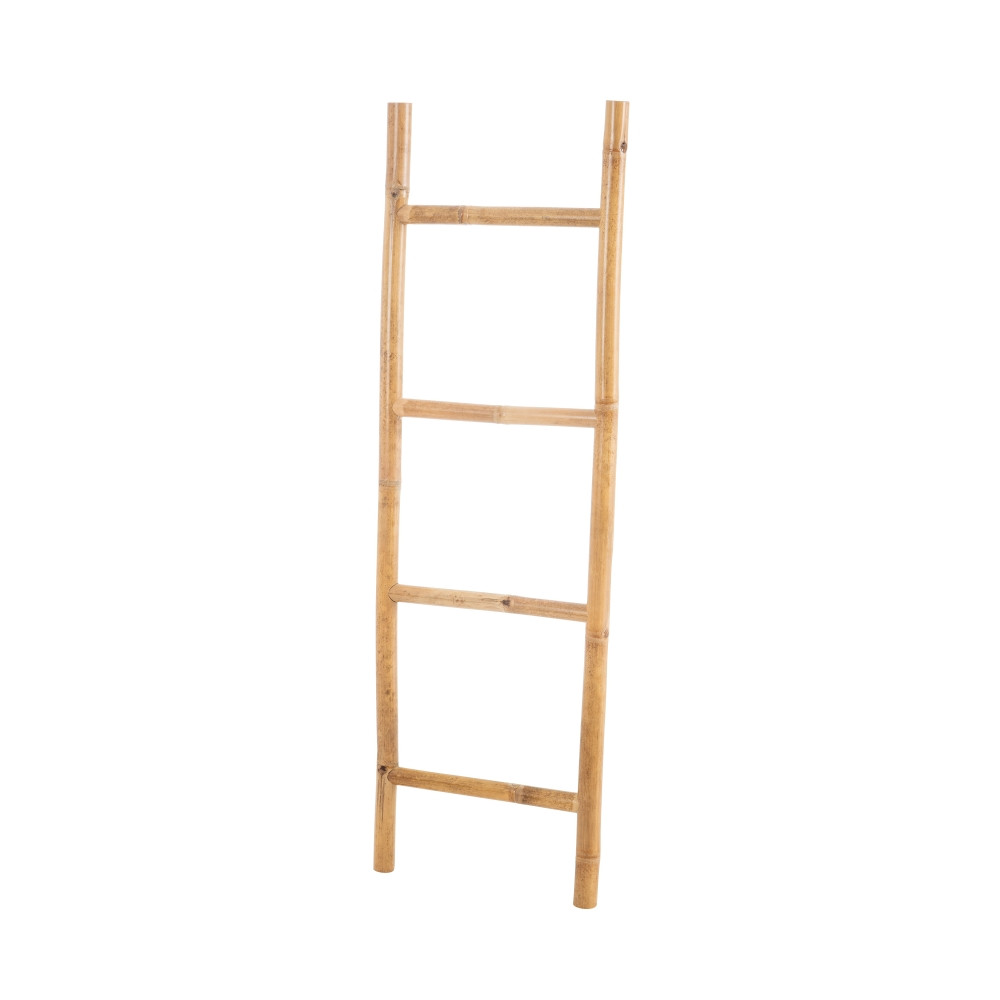LOLAhome Toallero Escalera Gris de Madera de bambú de 50x6x150 cm