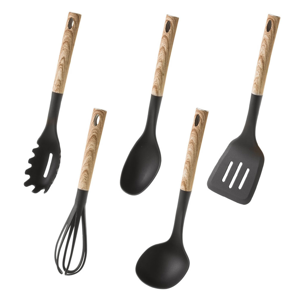 Set de utensilios de cocina en acero marrón moderno para ...